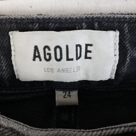 AGOLDE Jeans High Rise Vintage Boot Washed Black size 24 - Picture 5 of 12